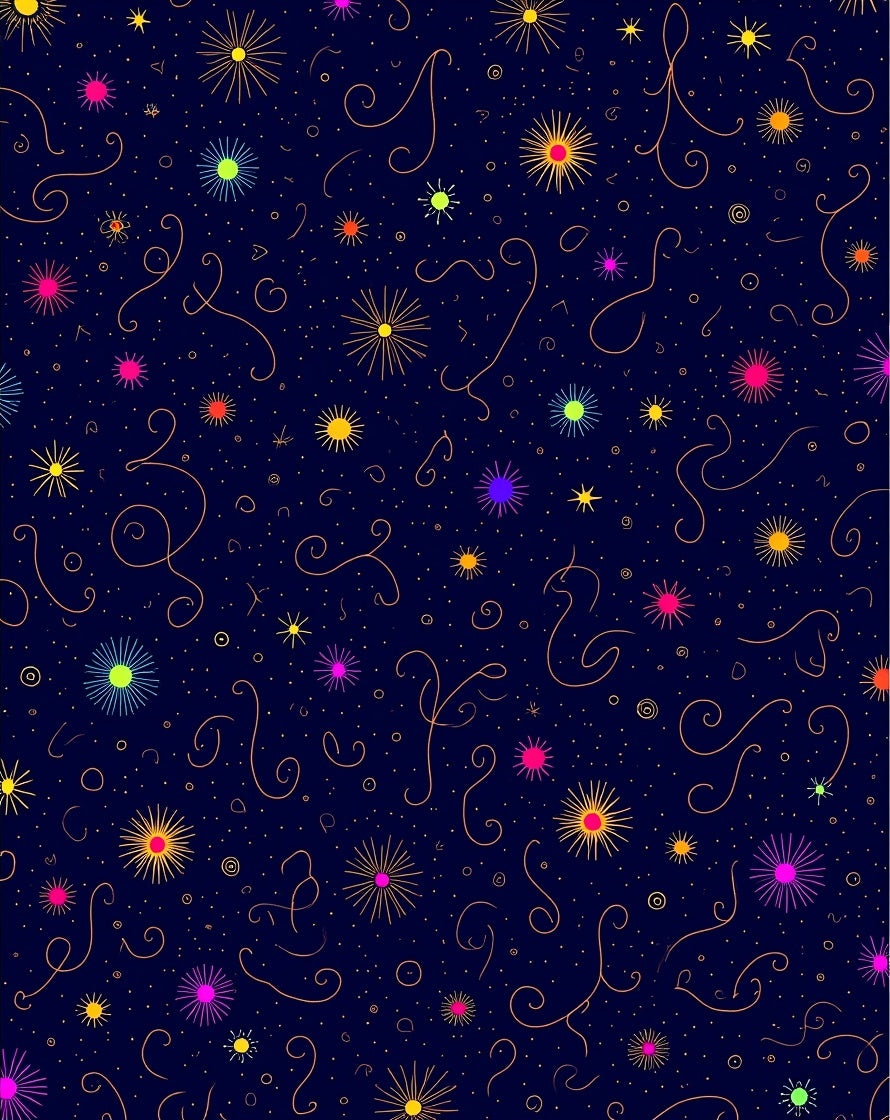 Whimsical Starburst Nebula Swirls Rug