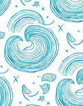 Coastal Wave Shell Pattern Rug