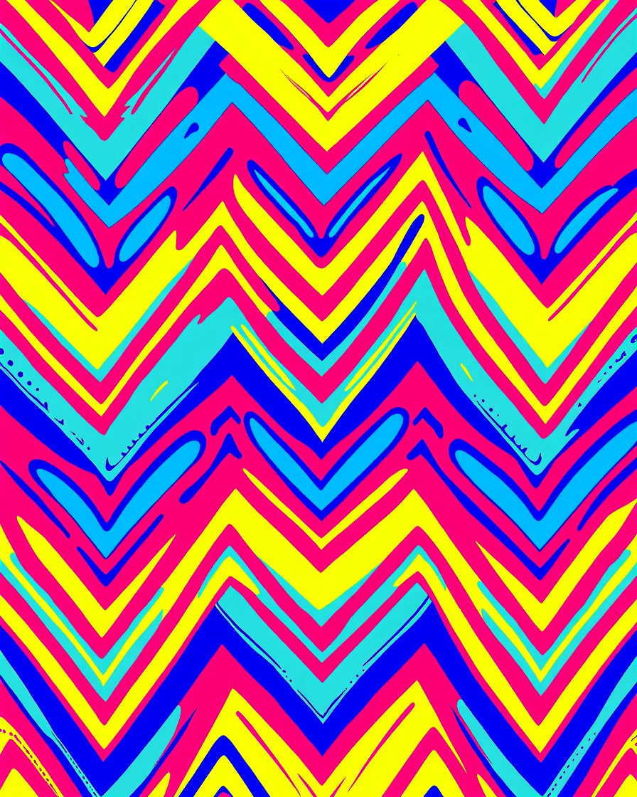 Vibrant Zigzag Abstract Pattern Rug