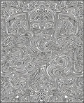 Abstract Black White Labyrinth Rug