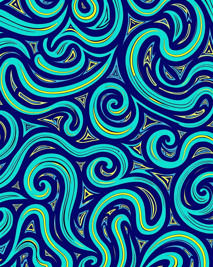Abstract Swirl Triangle Pattern Rug