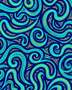 Abstract Swirl Triangle Pattern Rug