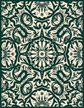 Classic Floral Intricate Symmetry Design Rug