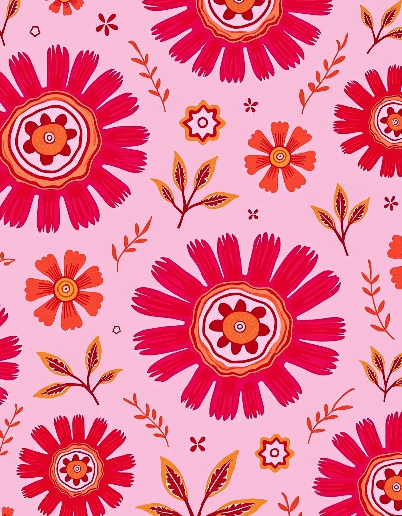 Vibrant Fiesta Floral Pattern Rug