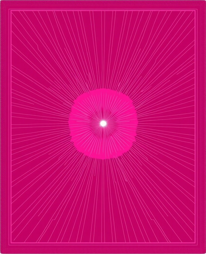 Radiant Geometric Abstract Pink Rug