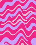 Groovy Wavy Pink Lavender Rug