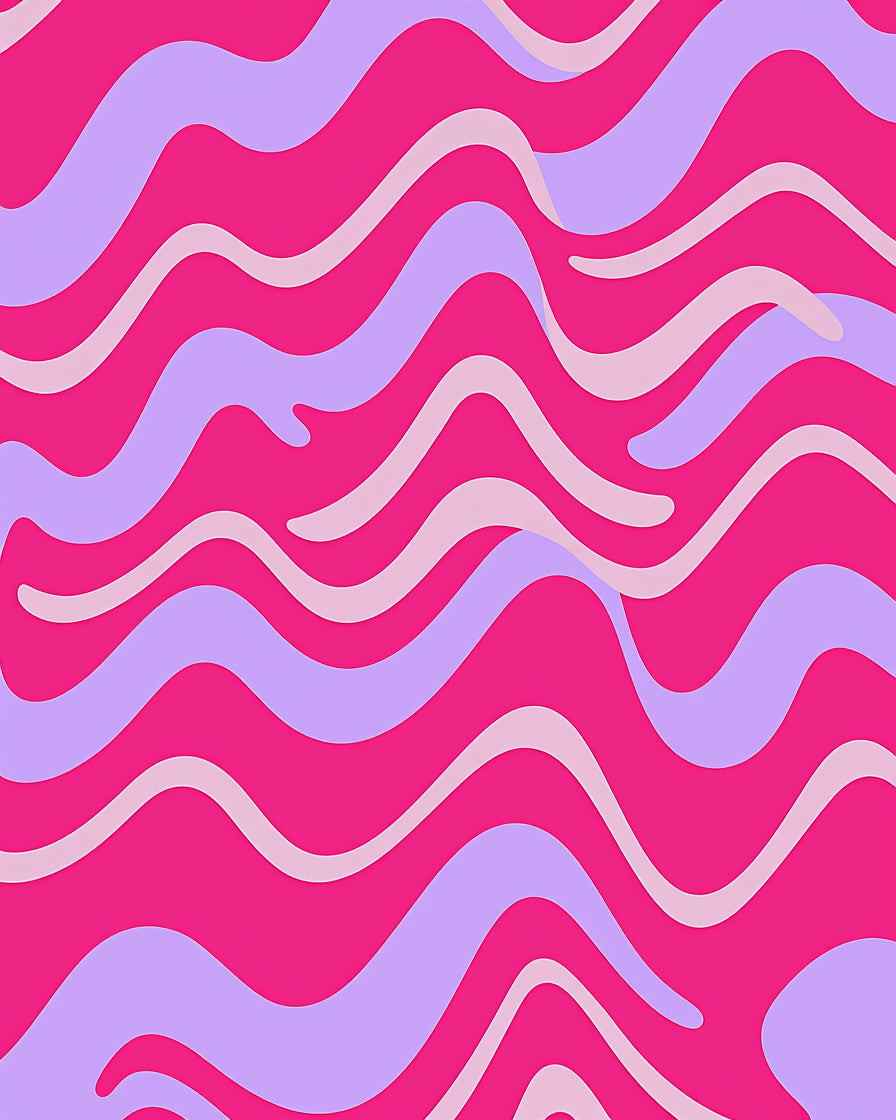Groovy Wavy Pink Lavender Rug