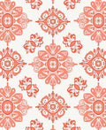 Coral Floral Medallion Pattern Rug