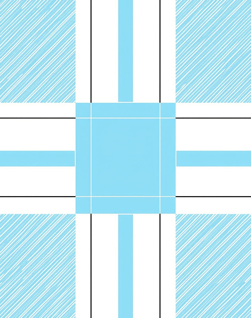 Striped Geometric Pattern Rug