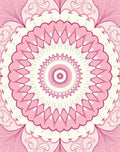 Delicate Pink Mandala Pattern Rug