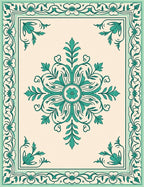 Classic Floral Scrollwork Cream Rug