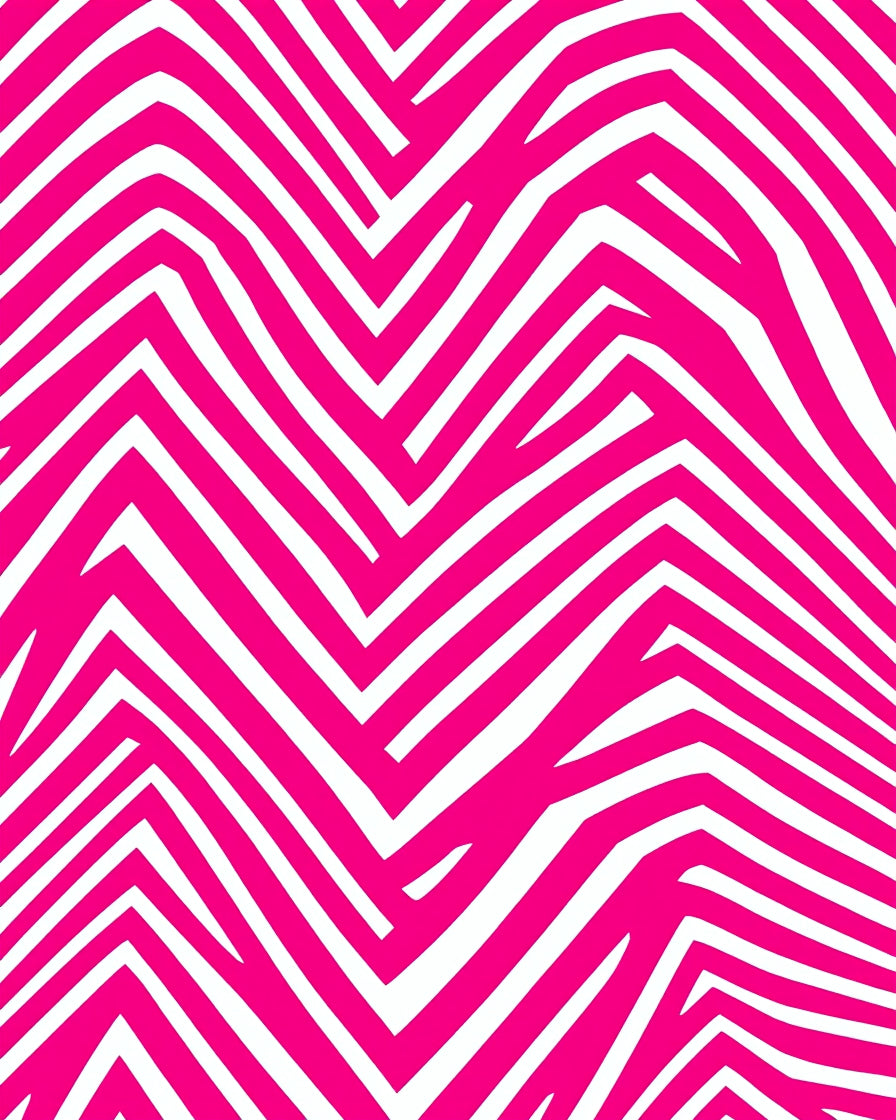 Bold Pink Zebra Stripe Pattern Rug
