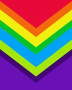 Chevron Rainbow Spectrum Design Rug