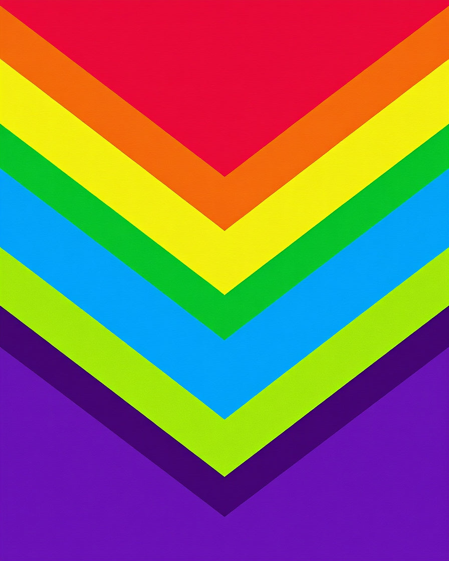 Chevron Rainbow Spectrum Design Rug