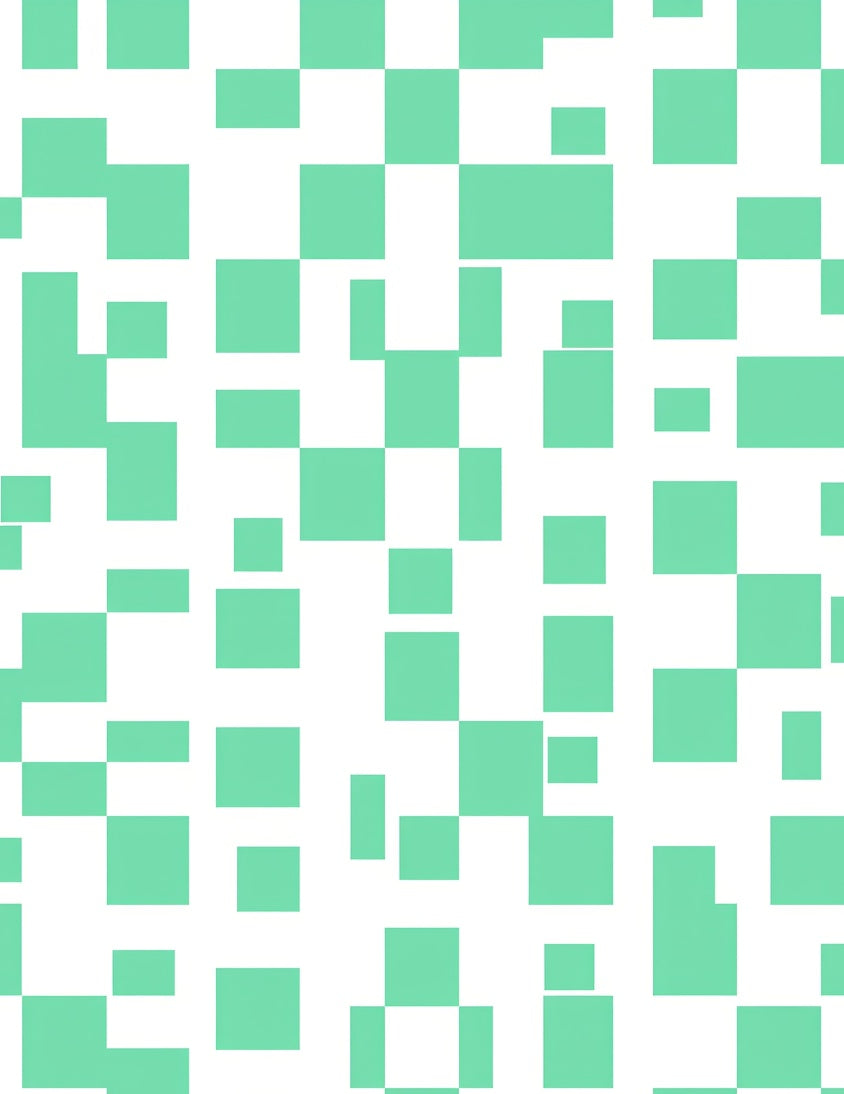 Mint Green Abstract Geometric Pattern Rug