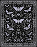 Whimsical Light Purple Butterfly Garden Rug