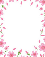 Pink Floral Garden Pattern Rug