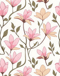 Pink Nude Floral Vine Artistry Rug