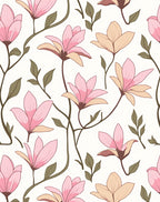 Pink Nude Floral Vine Artistry Rug