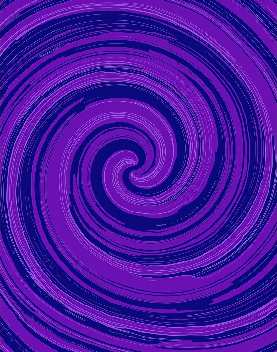 Deep Purple Swirl Pattern Rug