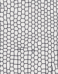 Black Geometric Honeycomb Pattern Rug