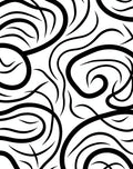 Abstract Black Wave Pattern Design Rug