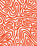 Bold Orange Swirl Pattern Rug