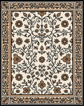 Ornate Floral Vine Pattern Rug
