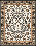 Ornate Floral Vine Pattern Rug