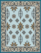 Classic Floral And Geometric Pattern Rug