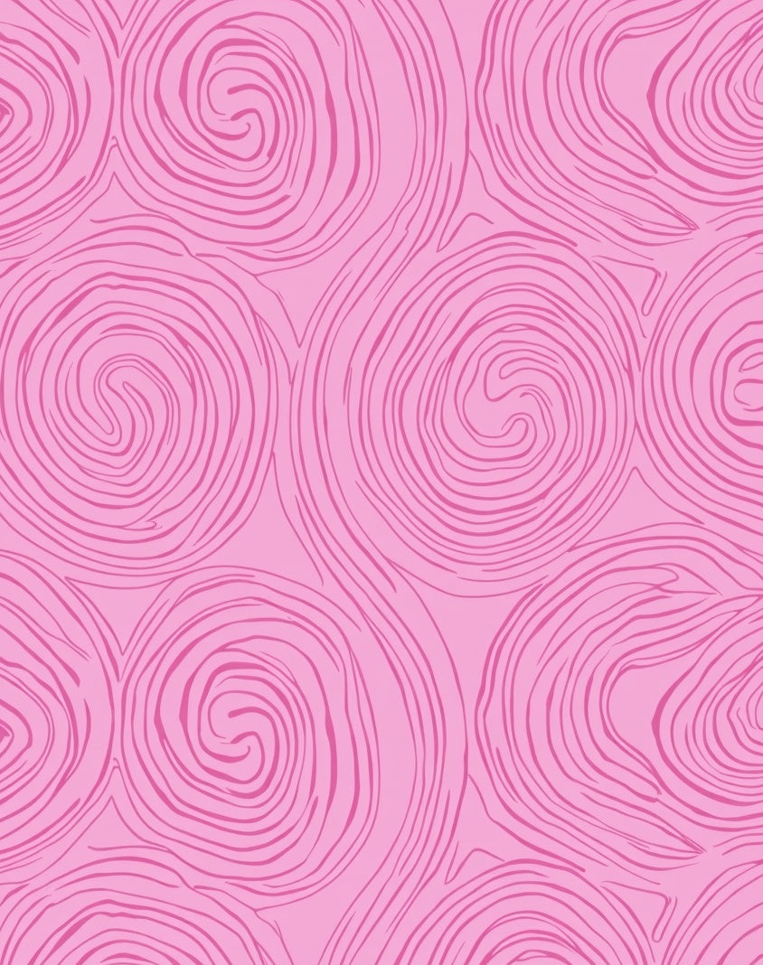 Pink Swirl Pattern Design Rug