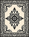 Classic Black Ornate Decorative Rug
