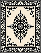Classic Black Ornate Decorative Rug