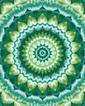 Green Emerald Kaleidoscope Pattern Rug