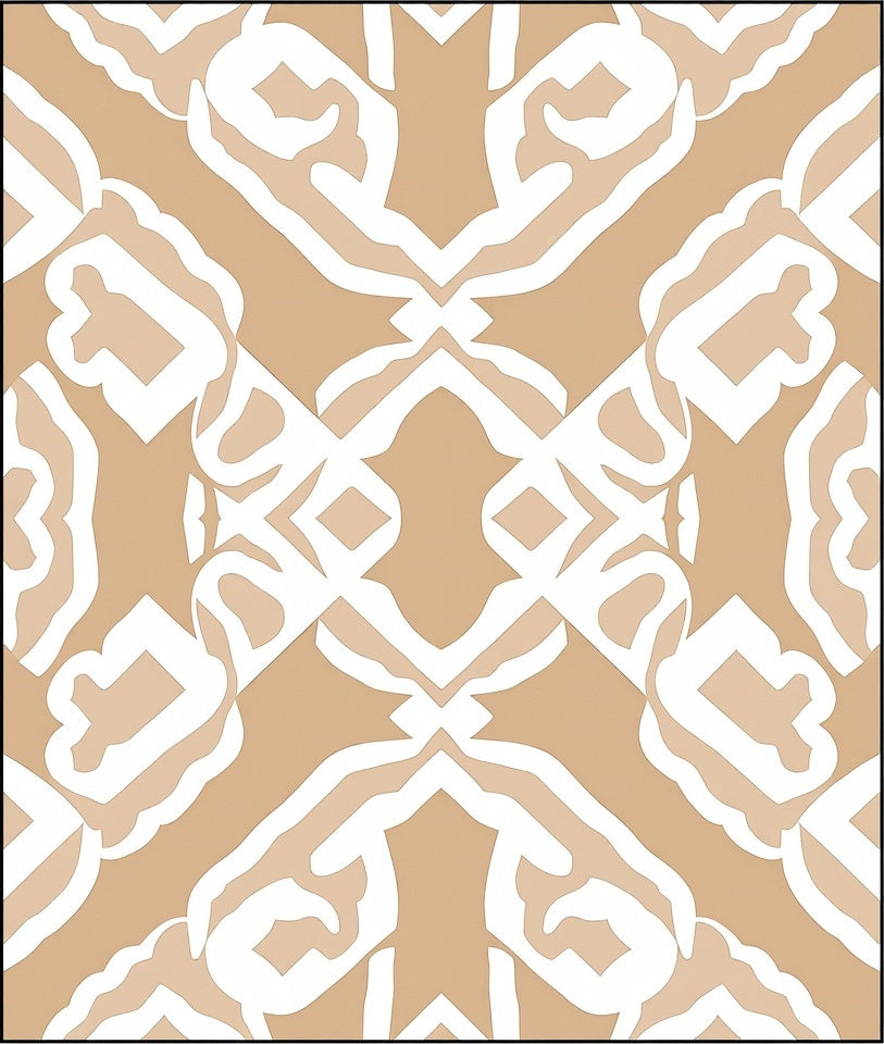 Symmetric Abstract Organic Pattern Rug