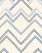 Geometric Chevron Patterned Cool Tones Rug