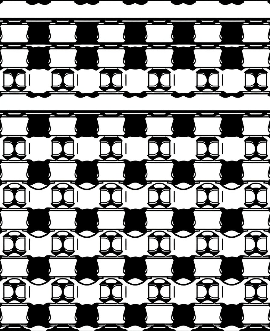 Bold Black White Abstract Geometry Rug