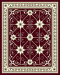 Elegant Floral Screen Inspired Design Rug
