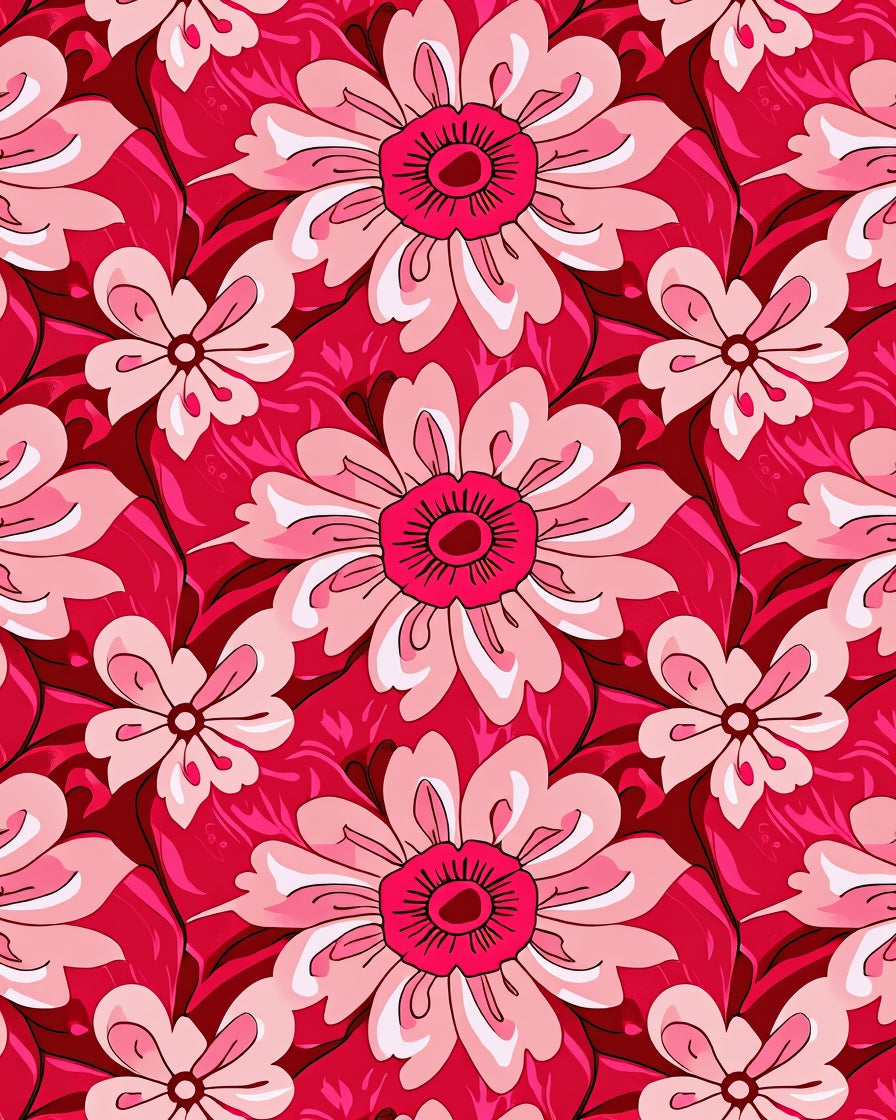 Vibrant Floral Pattern Design Rug