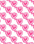 Pink Heart Patterned Whimsical Rug