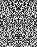 Classic Black White Damask Pattern Rug
