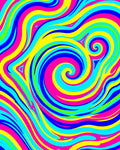 Vibrant Swirling Funky Stripes Rug