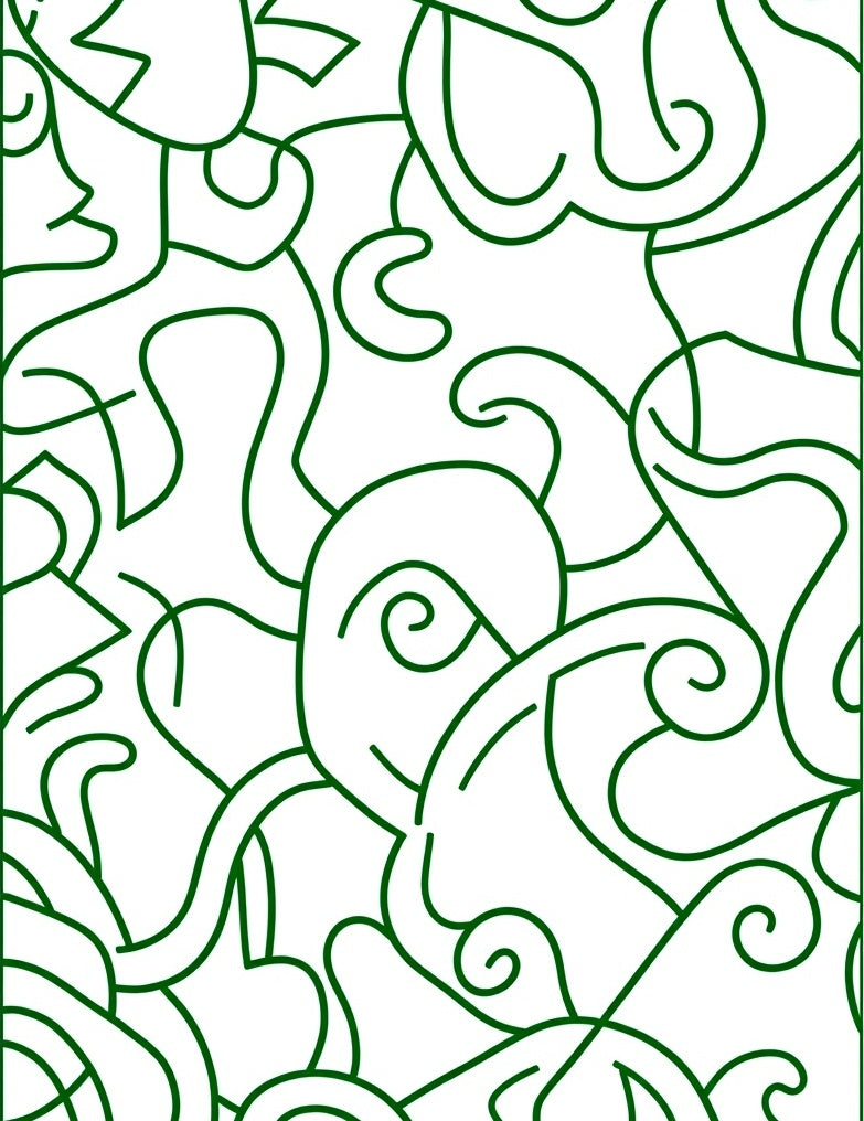 Abstract Swirls Minimalist Design Rug