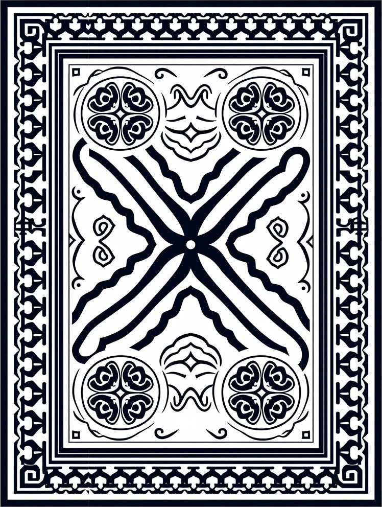 Bold Abstract Symmetry Graphic Rug