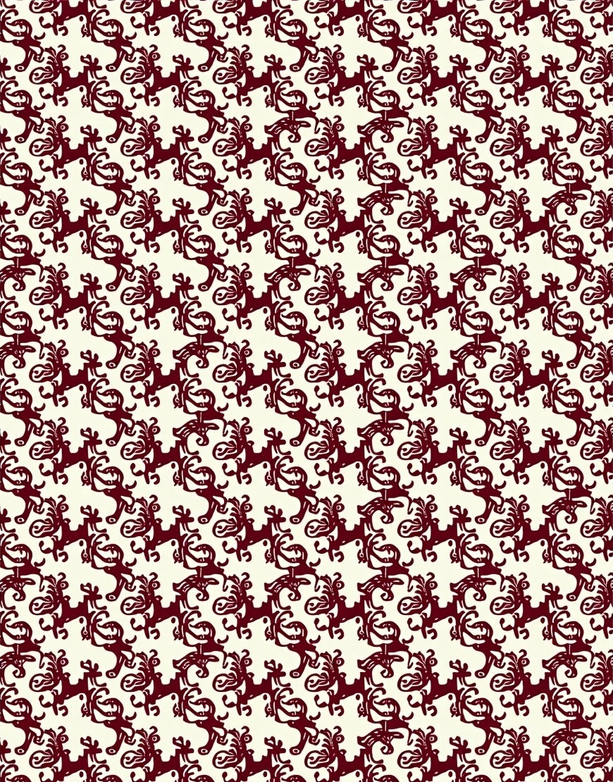 Classic Scrollwork Pattern in Burgundy Rug