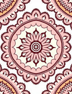 Mandala Flower Patterned Design Rug