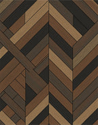 Wooden Herringbone Pattern Rug
