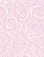 Pink Swirl Abstract Pattern Design Rug