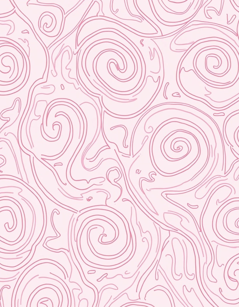 Pink Swirl Abstract Pattern Design Rug