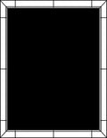 Bold Black Rectangle Border Pattern Rug
